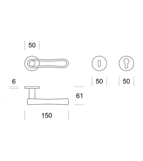 Poignée de porte noire Ento Infinito poignée design