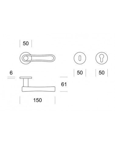 Poignée de porte Ento Infinito avec légende