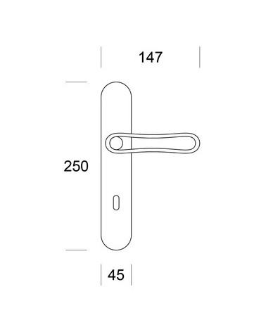 Poignée de porte Ento Infinito avec dimensions