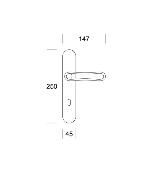 Poignée de porte futuriste Ento Infinito poignée design