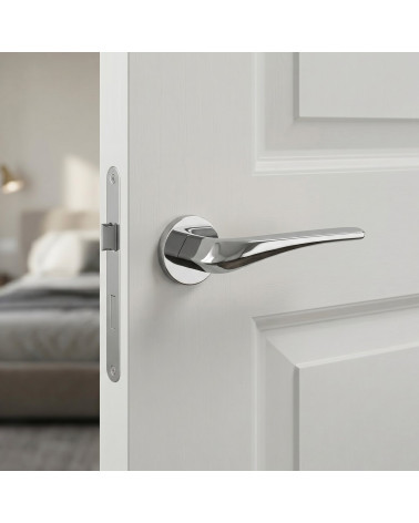 Poignée de porte chrome poli DALIA