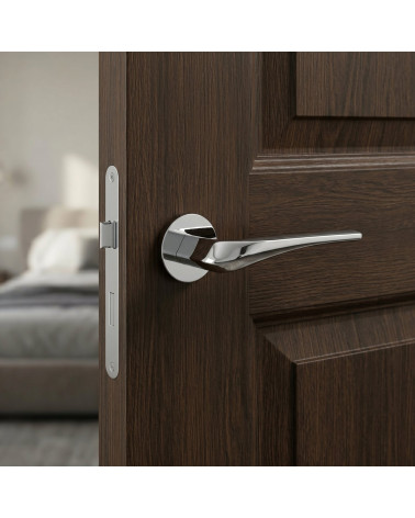 Poignée de porte chrome poli DALIA