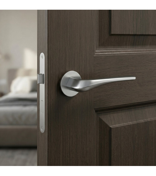 Poignée de porte chrome satinée DALIA poignée design
