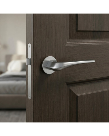 Poignée de porte chrome satiné DALIA