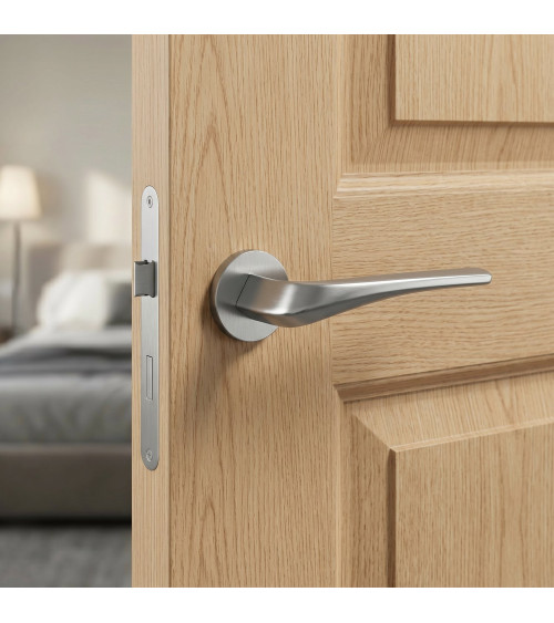 Poignée de porte chrome satinée DALIA poignée design