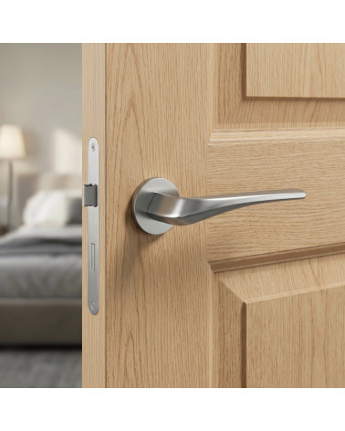 Poignée de porte chrome satiné DALIA