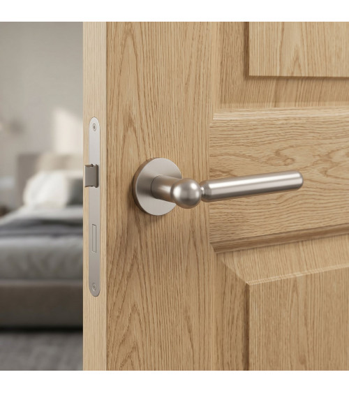 Poignée de porte nickel satiné RUBIA poignée design