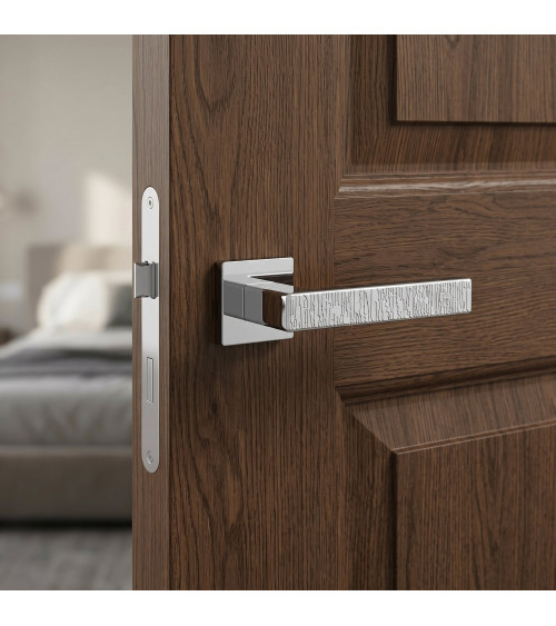 Poignée de porte chrome poli AMARYLIA poignée design