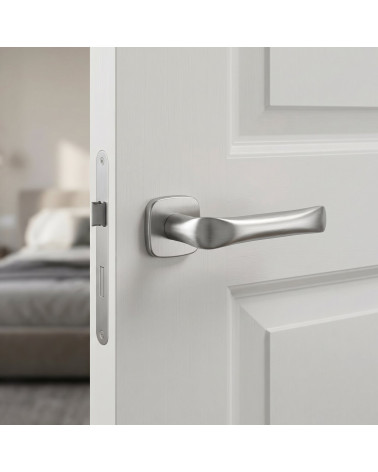 Poignée de porte chrome satiné FOLD