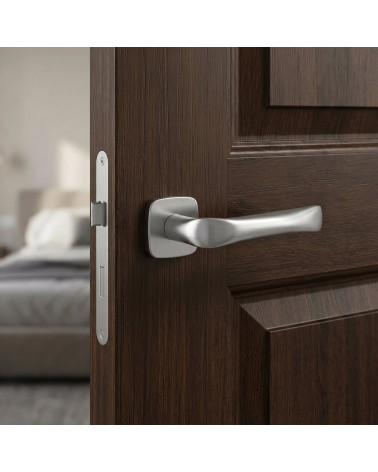 Poignée de porte chrome satiné FOLD