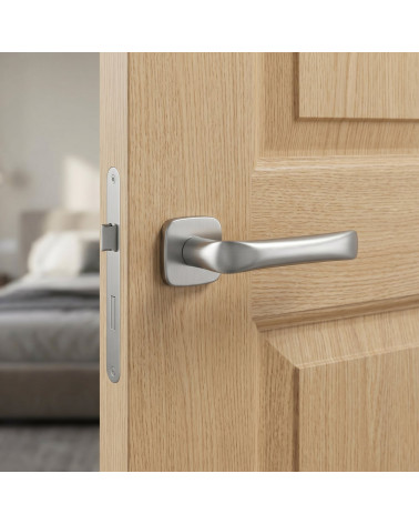 Poignée de porte chrome satiné FOLD
