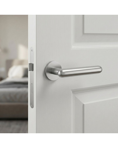 Poignée de porte chrome satiné LARKA