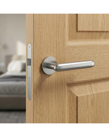 Poignée de porte chrome satiné LARKA