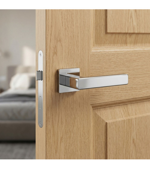 Poignée de porte chrome poli ERICA quincaillerie design