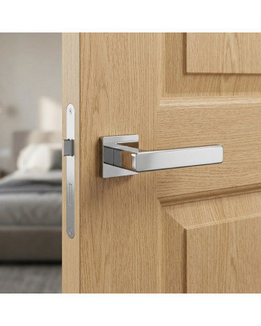 Poignée de Porte Chrome Poli pour une déco glamoureuse - Modèle ERICA