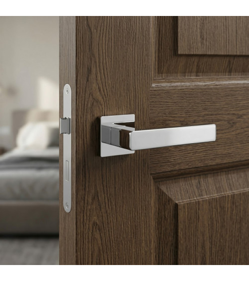 Poignée de porte chrome poli ERICA quincaillerie design