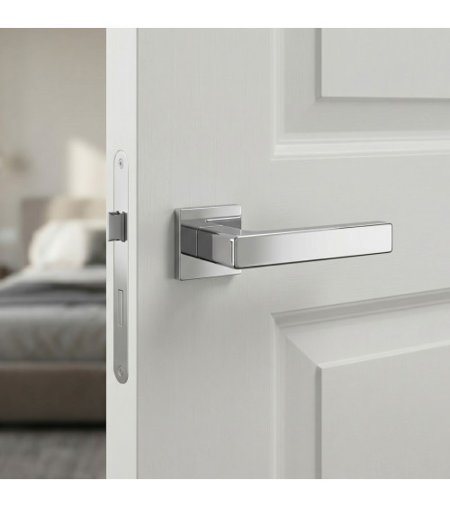 Poignée de porte chrome poli ERICA quincaillerie design
