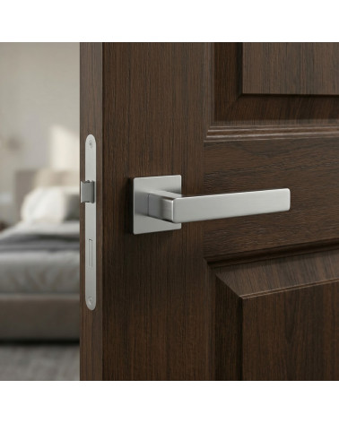 Poignée de Porte Chrome Satiné Douce et Captivante - Modèle ERICA