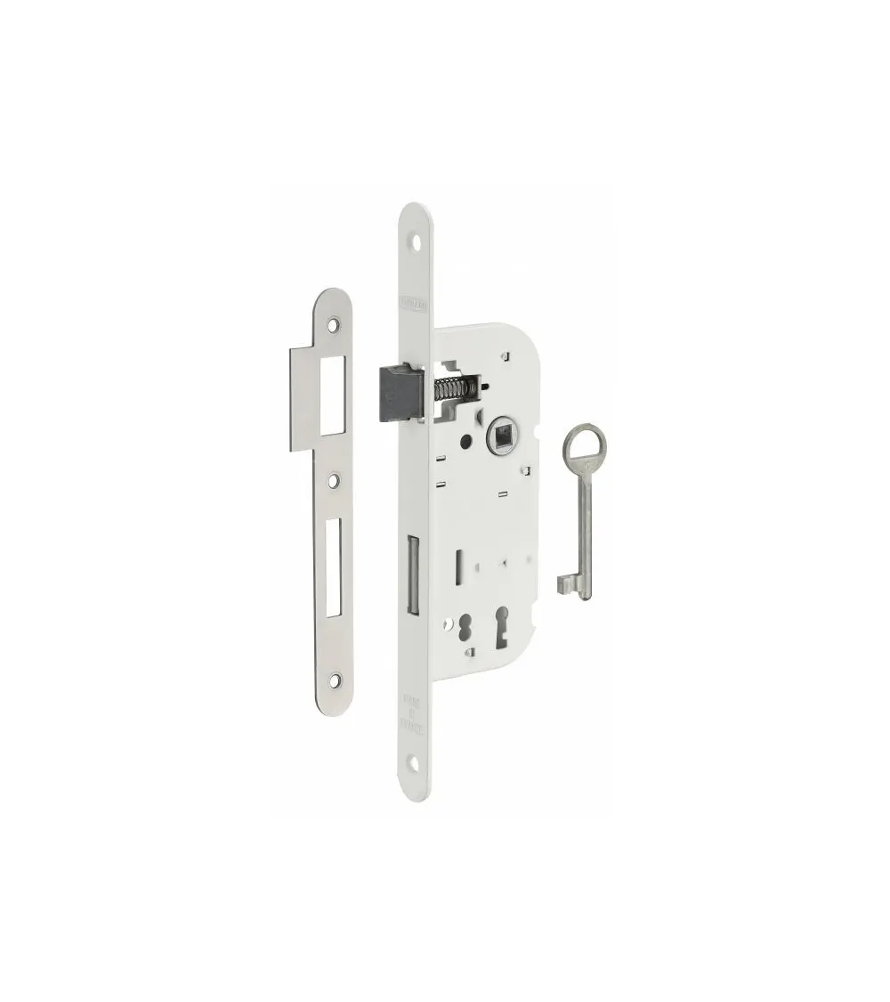 Serrure Blanche Perle Pour Caravane - Poignée Droite + Barillet Et Clés - Compatible Caravelair, Sterckeman