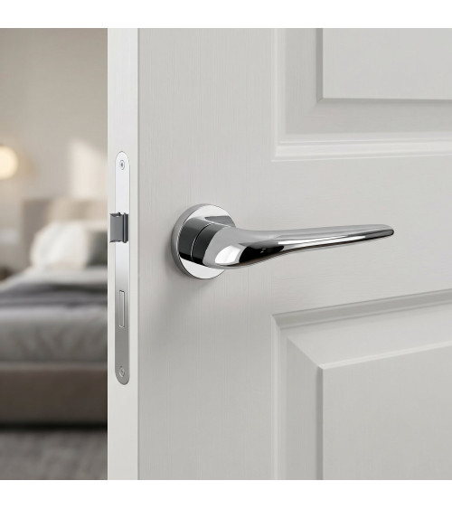 Poignée de porte chrome poli JULIA poignée design
