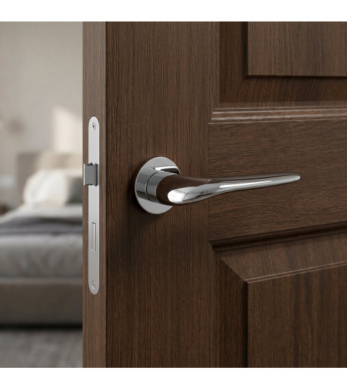 Poignée de porte chrome poli JULIA poignée design
