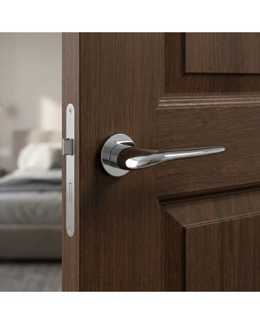 Poignée de porte chrome poli JULIA
