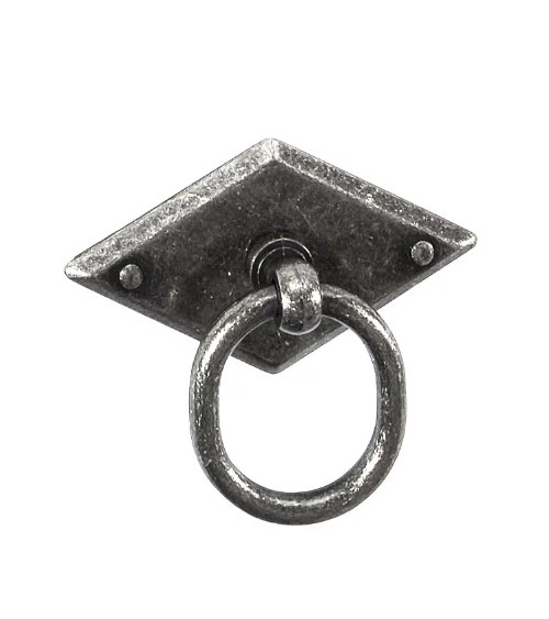 Bouton de meuble vieil argent MARS