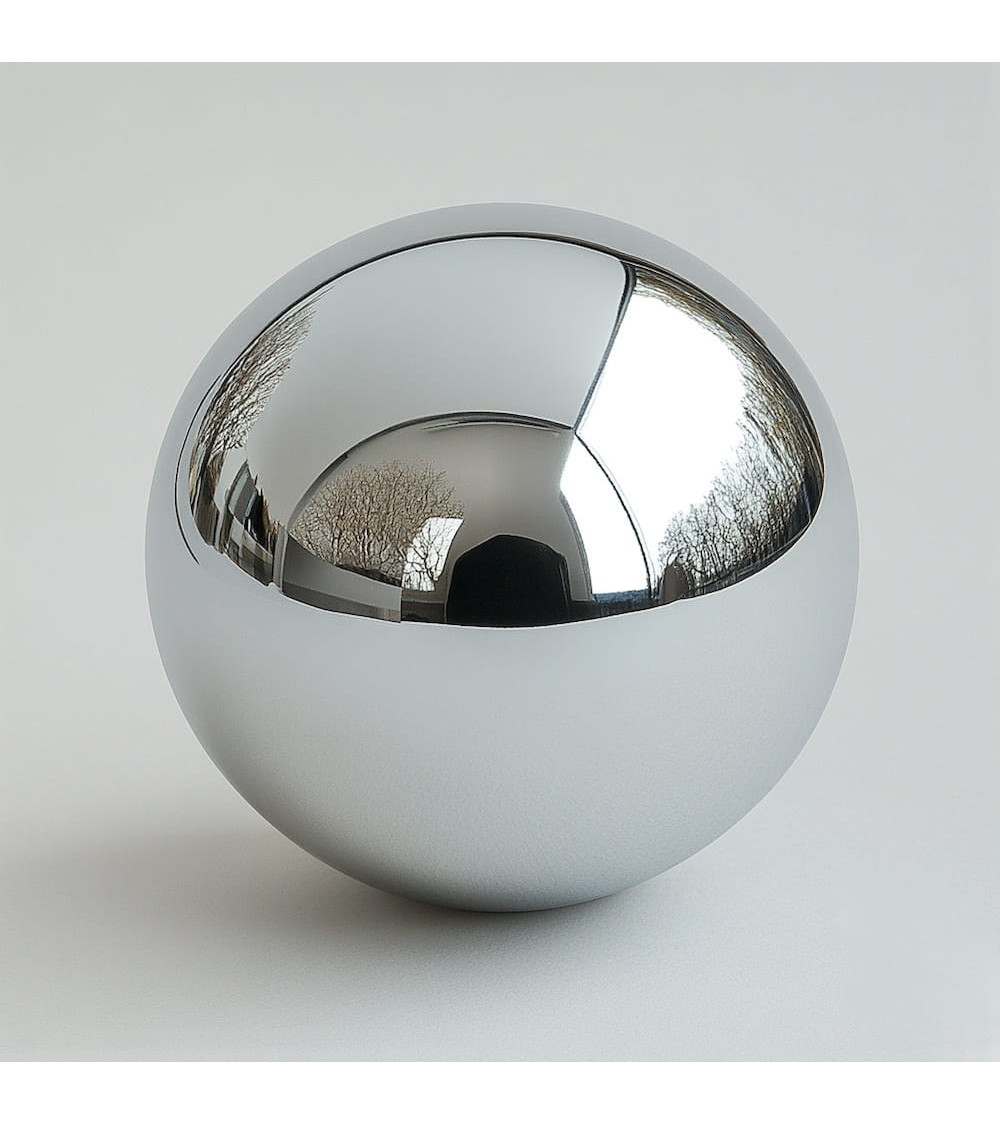 Bouton de meuble extra-large boule Inox brillant