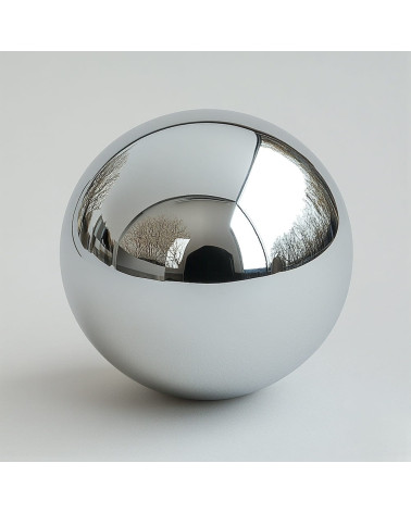 Bouton de meuble extra-large boule Inox brillant