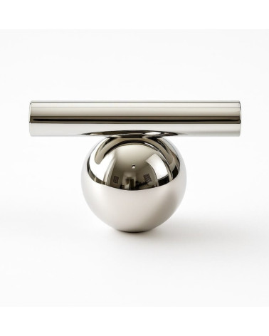 Bouton de meuble en laiton chrome brillant modèle 04