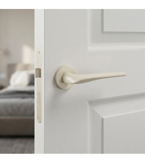 Poignée de porte contemporaine en zamak SORELLA ronde poignée design