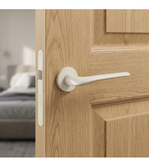 Poignée de porte contemporaine en zamak SORELLA ronde poignée design