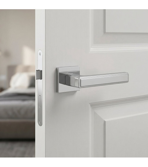 Poignée de porte chrome poli FRESSIA poignée design