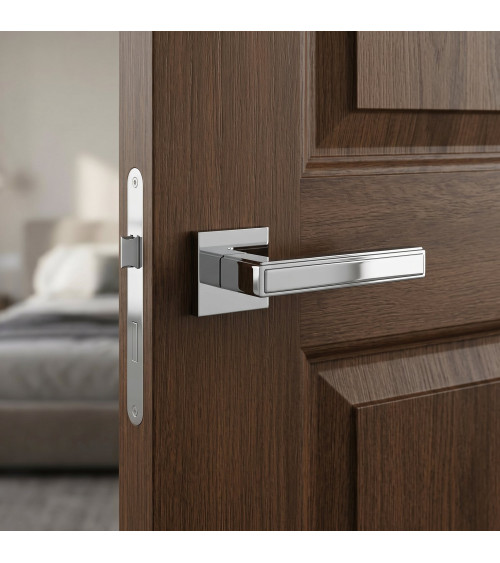 Poignée de porte chrome poli FRESSIA poignée design