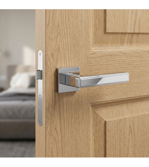 Poignée de porte chrome poli FRESSIA poignée design