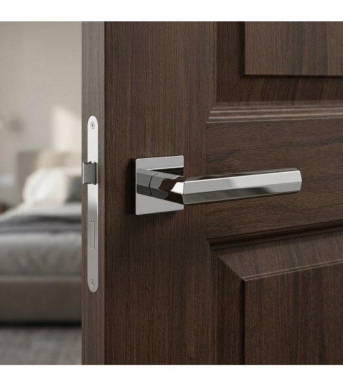 Poignée de porte chrome poli FRESIA poignée design