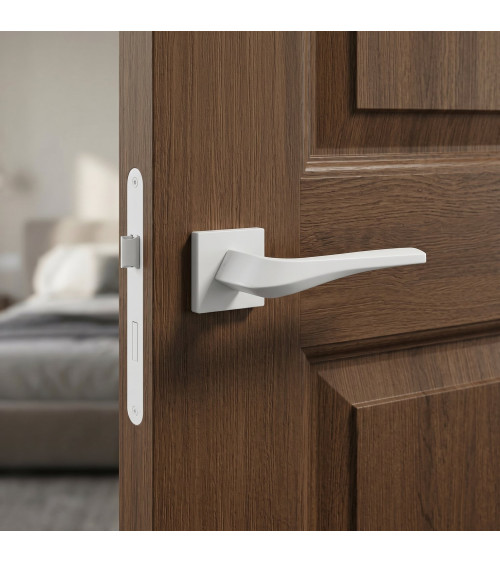 Poignée de porte moderne FLOW carrée en zamak -  poignée design