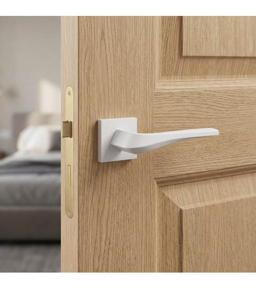 Poignée de porte moderne FLOW carrée en zamak -  poignée design