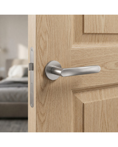 Poignée de porte finition Chrome Satiné - Modèle RITA Millapoignées