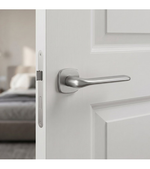 Poignée de porte chrome satiné FLAT poignée design