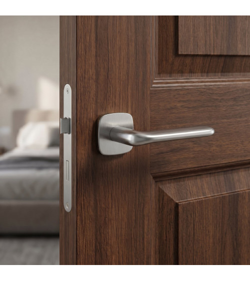 Poignée de porte chrome satiné FLAT poignée design