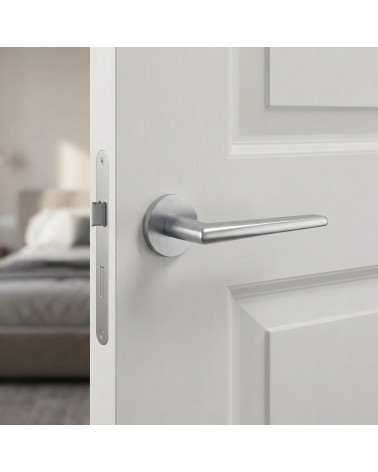 Poignées de porte chrome satiné SALTA