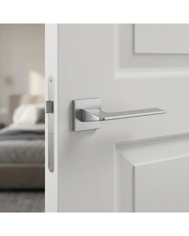 Poignée de porte chrome satiné OMA
