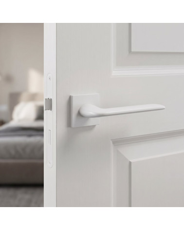 Poignée de Porte blanche Line Stinger Carrée