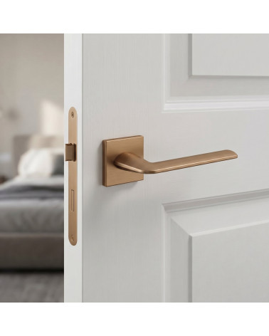 Poignée de Porte marron clair Line Stinger Carrée