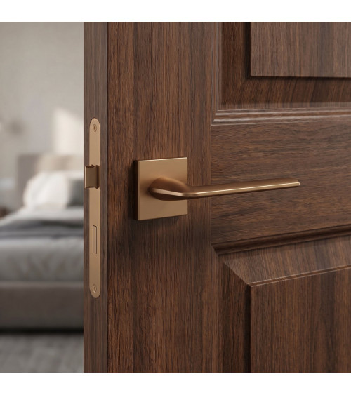 Poignée de porte marron clair carrée Stinger
