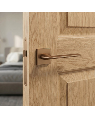 Poignée de Porte marron clair Line Stinger Carrée