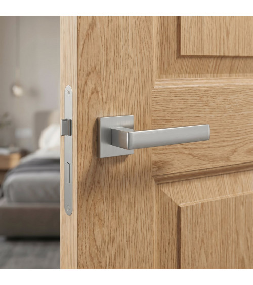 Poignée de porte chrome satiné HIRA poignée design