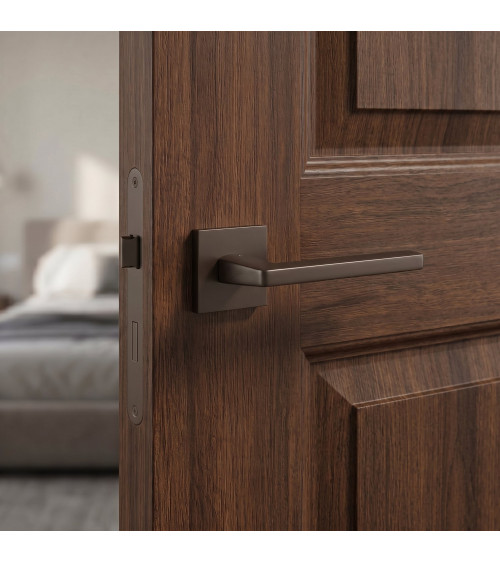 Poignée de porte marron PYROLA quincaillerie design