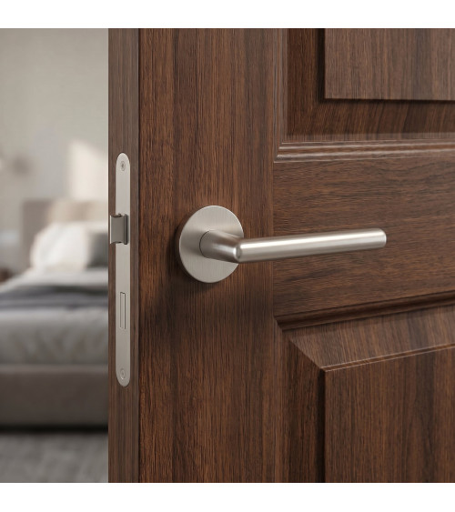Poignée de porte nickel satiné KALMIA poignée design